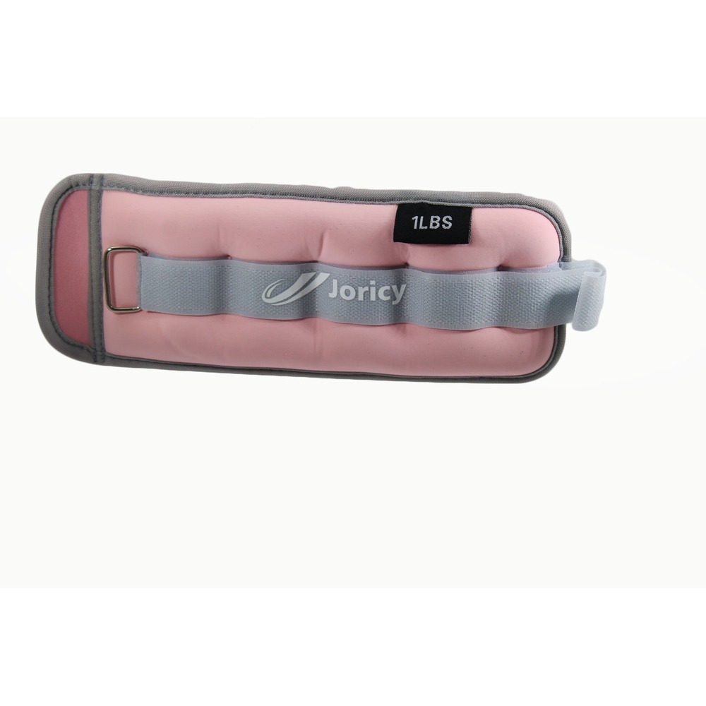 2 Pcs Joricy 1lb Ankle Wrist Weights Pink Adjustable Straps